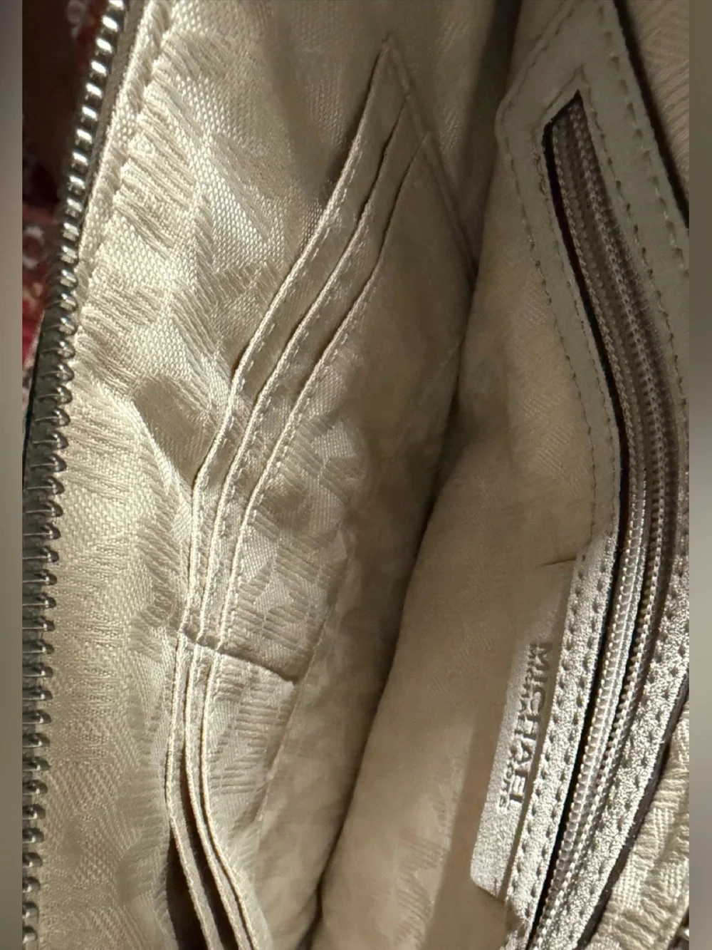 Michael Kors Taupe Fringe Leather Wristlet Clutch